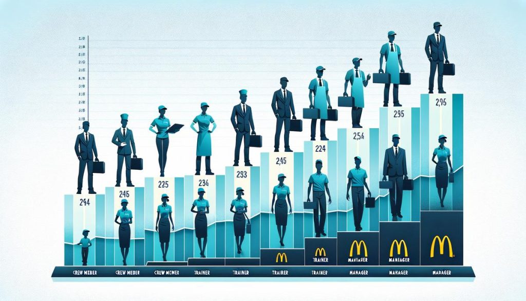 Équipier McDo en France en 2024, salaire varie selon âge: 9,32 € à 11,65 € brut/heure, avec primes possibles pour horaires spécifiques.