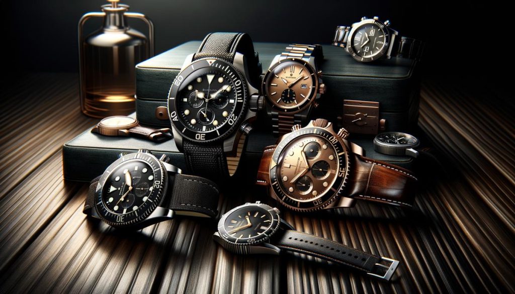 Montre Rolex Submariner en gros plan, cadran noir, lunette en acier, bracelet en métal, symbole d'un investissement horloger rentable.